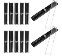 Zerodeko 12 Cajas de Plástico Translúcidas para Bolígrafos, Estuches Individuales Pequeños Negros, Porta Bolígrafos Prácticos y Reutilizables para Organización y Almacenamiento