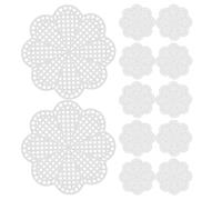 Zerodeko 12 láminas de lona de malla plástica para bolsas, cuadrícula de lona floral para bordado, lámina de malla para punto de aguja para proyectos de tejido de bolsos de ganchillo hechos a