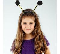 Zerodeko 12 Piezas Diademas Forma de Abeja y Pompones para Mujer Diadema Orejas de Abeja y Antena de Insecto para Fiestas de Halloween y Eventos de Moda