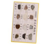 Zerodeko 12 Piezas Especímenes de roca mineral espécimen de roca mineral muestra de roca para la enseñanza equipo de geología espécimen mineral de cristal kit de roca mineral el plastico
