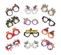Zerodeko 12 Piezas Gafas de Papel para Fiesta de Halloween Diseño Divertido y Accesorios de Disfraz para Adultos, Decoración Novedosa y Original para Eventos