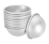 Zerodeko 12 Piezas Molde de Aluminio para Hacer Bolas de Sal y Bombas de Baño, Semicircular, Ecológico, Adecuado para DIY y Uso en Casa
