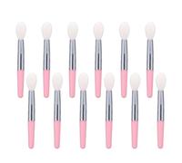 Zerodeko 12 piezas Pinceles de Silicona para Labios Aplicadores de Bálsamo Labial con Mango Rosa y Transparente Cepillos Cosméticos Reutilizables para Maquillaje Preciso y Ahorro de