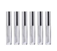 Zerodeko 12 Piezas Tubo Labial Vacío, Tubo de Brillo de Labios, 5ml, Plástico, Cuerpo Transparente, Ligero, Fácil de Llevar, para Viaje y Viaje, Plata y Dorado