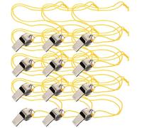 Zerodeko 12 Silbatos Deportivos de Acero Inoxidable con Colgante, Tamaño Pequeño y Portátil para Árbitros, Entrenamiento, Senderismo y Actividades al Aire Libre