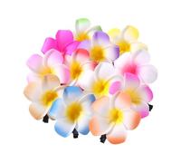 Zerodeko 12piezas Pinzas Cabello de Plumeria Accesorios Cabello Flor Hawaiana para Fiestas de Verano Color Mixto Material