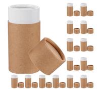 Zerodeko 15 Cajas de Papel Kraft para Almacenamiento Práctico en Cocina y Hogar, Tarros de 50ml Diseño Natural y Estilo Rústico para Organizar y Guardar