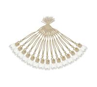 Zerodeko 15piezas Botella de Perfume de Vacía Colgante para Coche para Aceites Esenciales Aromaterapia Ambientador de Coche y Decoración