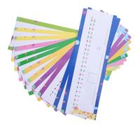 Zerodeko 16 Hojas Tarjeta Didáctica de Matemáticas Línea Numérica 0-20, Tablero Reutilizable de Borrado en Seco con Gráficos Coloridos para Aula y Hogar