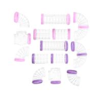 Zerodeko 16 Piezas Kit de Túneles para Hámster DIY de Plástico Transparente para Desarrollar Pensamiento Espacial y Evaluar Habilidad Práctica Jaula