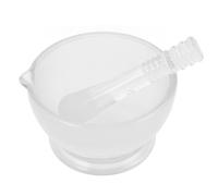 Zerodeko 1juego Mortero y Vaso de Vidrio con Base Antideslizante para Molienda y Mezcla Cocina y Laboratorio Resistente y Fácil de Usar