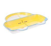 Zerodeko 1pieza Plato Dividido De Cerámica Para Niño Niña Diseño y Divertido Para Snacks y Comidas Para Hogar y Uso Infantil