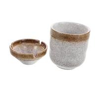 Zerodeko 1piezas De Cerámica Retro Japonés Diseño De Embudo Antiviento Cenicerito Chino para Sushi Adorno De Mesa Decoración De Oficina