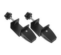 Zerodeko 2 Abrazaderas Ajustables de Aluminio Negro para Divisor de Escritorio, Base Fija sin Taladro, Soporte para Panel de Privacidad y Protectores contra Estornudos, Adecuado