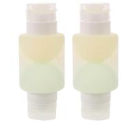 Zerodeko 2 botellas de artículos de aseo de viaje 2 en 1, 85 ml, a prueba | Botellas de champú de doble extremo, fáciles de apretar para el cuidado de la piel y el acondicionador, aptas para geles de