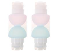 Zerodeko 2 botellas de artículos de aseo de viaje 2 en 1, 90 ml, antifugas | Botellas de champú de doble extremo, fáciles de apretar para el cuidado de la piel y el acondicionador, aptas para geles de