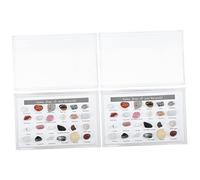 Zerodeko 2 Cajas De Muestra De Mineral Roca De Escritorio Piedra De Jardín Decoración Natural Para El Hogar Guijarros Pequeños Cristales Pequeños Caja De Plástico Colorida A Granel