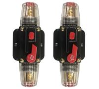 Zerodeko 2 disyuntores Marinos de 40 amperios - Disyuntor en línea para Audio de automóvil, reinicio Manual, portafusibles Impermeable para Sistemas de Motores de Arrastre de Barcos, vehículos