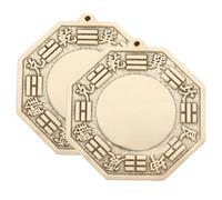 Zerodeko 2 Espejos convexos Bagua Feng Shui de latón, 8,1 cm (3,2