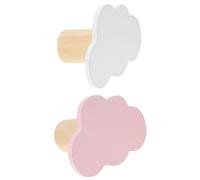 Zerodeko 2 Ganchos Decorativos de Pared con Forma de Nube en Color Claro, Material Sintético Práctico para Colgar en Habitación Infantil o Decoración del Hogar Estilo Varios estilos