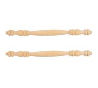 Zerodeko 2 Husillos Decorativos de Madera sin Pintar para Barandillas Interiores, 26.5 X 1.9 Cm, Columna Románica para Manualidades y Reparación del Hogar, Accesorios para Escaleras