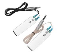 Zerodeko 2 Interruptores de Pedal para Tatuaje Mini Pedal Plano de Acero Inoxidable Cable de Silicona de 14 M Interruptor de Pie Antideslizante Negro y Transparente para Fuente de