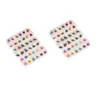 Zerodeko 2 Juegos Flores Secas Rellenas De Epoxi Moldes Encantos Falso Plantas Falsas Eucalipto Cuello De Cisne Condujo Lámpara Brillo Pétalo Curar Flores Secas Naturales 3 Cajas * 2