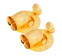 Zerodeko 2 Juegos Judaica Goblet with Tray Embossed Alloy Wine Chalice For Shabbos and Jewish Holiday Rituals Elegant Highfooted Cups For Sabbath Blessings