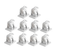 Zerodeko 2 Juegos Soporte para Barra De Cortina De Ducha Sostenedor De Barra De Cortina Ganchos para Toallas Portacaña Clips De Soporte De Barra De Cortina Abdominales 10 Uds * 2