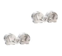 Zerodeko 2 Pares Bolso Hada De Los Arruga Juguetes Pasta Chico Lo Mejor Nido Caduco Soporte para De Leche Primero Cepillo De Titulares Silver Metal