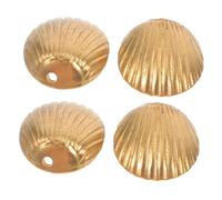 Zerodeko 2 Pares Copas de Latón Feng Shui para Adivinación Taoísta Decoración con Conchas Chinas de Buena Suerte Oráculos con Precortados para Colgar Herramientas de Riqueza y Prosperidad