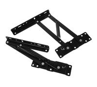 Zerodeko 2 Piezas Accesorio Elevador de Mesa de Centro, Bisagra de Mesa Plegable, Acero Laminado en Frío, Resorte Ajustable, Plegable, Negro, para Hogar