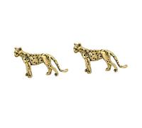 Zerodeko 2 Piezas Adornos De Latón Guepardo Adorno De Guepardo Solar Exquisita Decoración Animal Bonsái Decoración De Serpiente Dorada Figuritas Figurilla Juguetes Medusa Golden