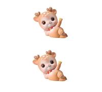 Zerodeko 2 Piezas Adornos De Resina Aplique De Pared para Infantil Estatuillas De Ángeles Ciervo Decoración Figurilla Figuritas Oso Animales Relleno Gato De Peluche Extraño