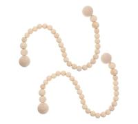 Zerodeko 2 Piezas Alzapaños Magnéticos para Cortinas Cuentas de Madera | Estilo Boho y Decorativo, Cierre Magnético, para Oficinas y Dormitorios, Ajuste Versátil