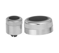 Zerodeko 2 Piezas Anillos Decorativos para Perilla de Volumen de Audio de Coche de Protección Antirayaduras para Sistema Multimedia de Vehículos Acabado Plateado Elegante para