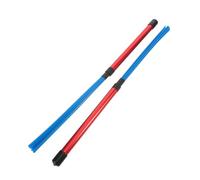 Zerodeko 2 Piezas Baquetas de Percusión Jazz con Punta de Nylon y Mango de Aleación de Aluminio de Rojo y Azul para Batería y Caja Accesorios para Batería