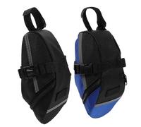 Zerodeko 2 Piezas Bolsa Sillín Bicicleta Montaña Nylon Resistente con Liberación Rápida para Herramientas y Objetos Pequeños Azul y Negro