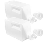 Zerodeko 2 Piezas Botella de Champú Vacía de 1000ml en PE Blanco