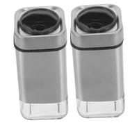 Zerodeko 2 Piezas Botellas de Especias Inoxidable con Orificios de Vertido Ajustables para Sal y Pimienta para Cocina Moderna
