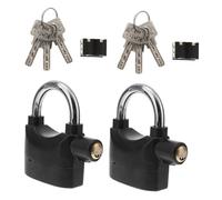 Zerodeko 2 piezas Candado U Antirrobo con Alarma Alta Durabilidad Unidades Llaves para Bicicleta Moto Almacén Puertas