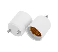 Zerodeko 2 Piezas Conector de Lámpara Adaptador de Bombilla Gu24 a E26/e27, Pbt, Blanco, para Oficinas y Espacios Comerciales, Convierte Portalámparas Gu24 a Rosca Estándar