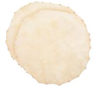Zerodeko 2 piezas Cubiertas de Cuero para Africano Accesorios de Repuesto Duraderos para Percusión Piel Natural Resistente para Tambores de Mano Diseño Silencioso y Práctico