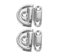 Zerodeko 2 Piezas D Ring Tie Down Anchor Grade Stainless Steel Folding Heavy Duty Boat Trailer Tie Down Rings For Secure Load Tying