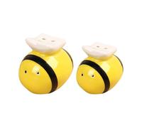 Zerodeko 2 piezas de abeja pretzel Shaker Barbacoa Tarros Contenedor Salero Dispensador Botellas Sal Pimienta Coctelera en Polvo Tarros de Cerámica Dispensador de Sal Pimienta Tarros Vacíos Palomitas