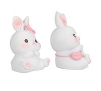 Zerodeko 2 Piezas Decoración Conejito Pascua Adorno Conejo para Tarta Decoración Hogar