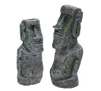 Zerodeko 2 Piezas Estatuas De Resina para Pecera Decoración De Isla De Arte Accesorios De Acuario Escenario De Isla De Pascua De Resina