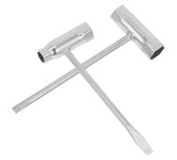Zerodeko 2 Piezas Llave de Vaso para Motosierra, Llave para Bujía, Acero, Diseño de Doble Extremo, Color Plata, para Mantenimiento de Motosierra y Bujía