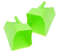 Zerodeko 2 Piezas Pala de Granja Pala de Alimentación para Pienso de Aves, Plástico Verde, Gran Capacidad, Multifunción, para Alimentación en Granja