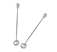 Zerodeko 2 Piezas Palos Mezcladores De Mango Largo Palo De Cafe Palillo Decorativo Palo para Remover Café Batidor Jugo Agitador Metalico para Cocteles Palito Coctel Licuadora Cóctel